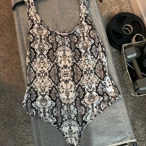 Women’s snake print bodysuit
